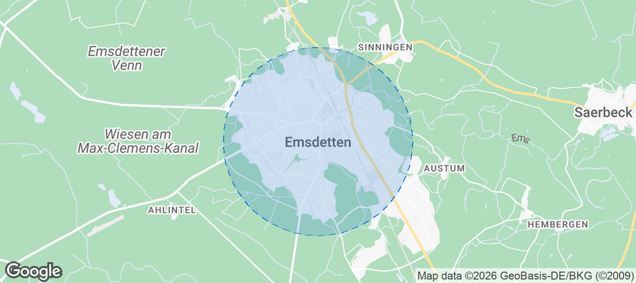 Emsdetten Airbnb map